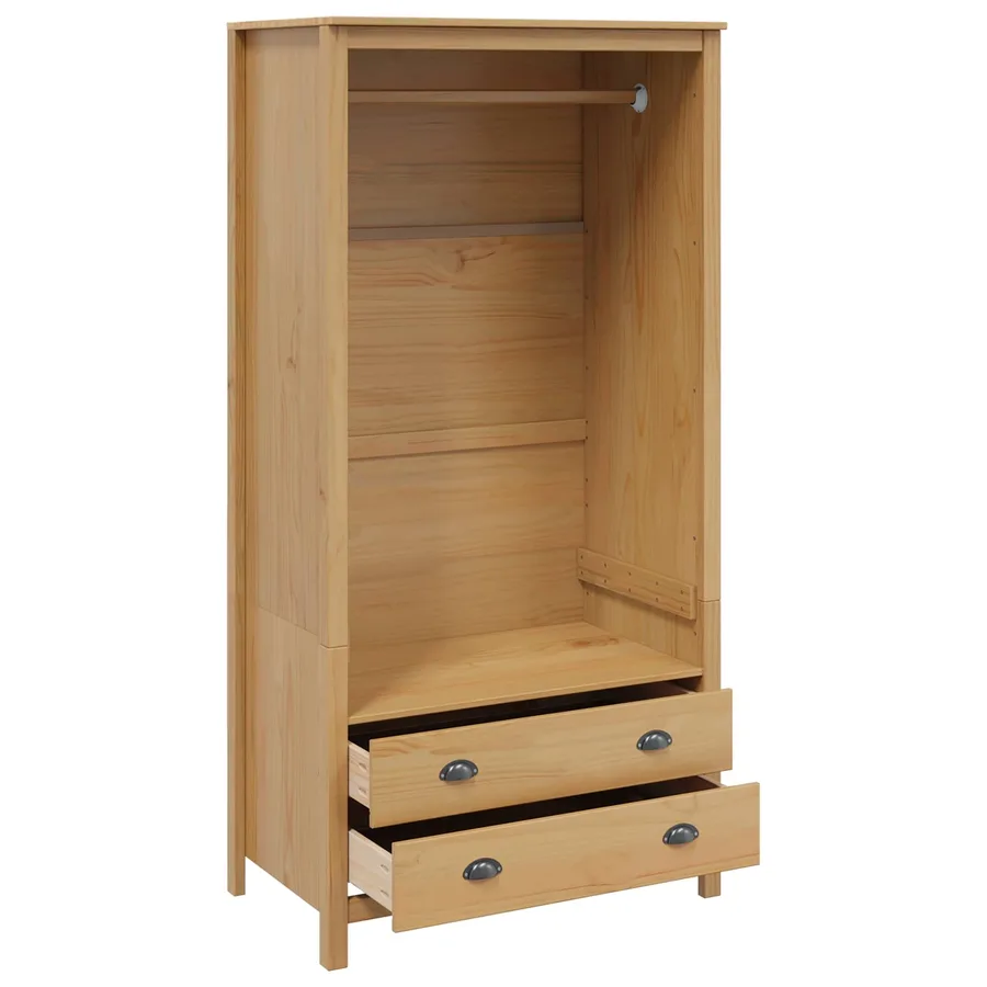 Armoire HILL Marron miel 84 x 50 x 170 cm Pin massif - 4
