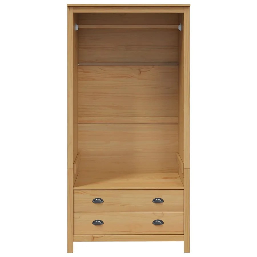 Armoire HILL Marron miel 84 x 50 x 170 cm Pin massif - 5