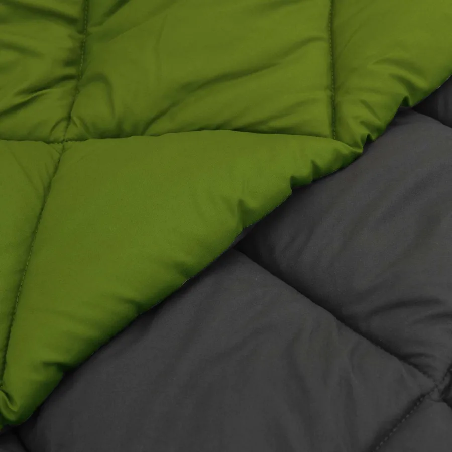 Duvet d'été simple Vert et Anthracite 200 x 155 cm Microfibre - 9