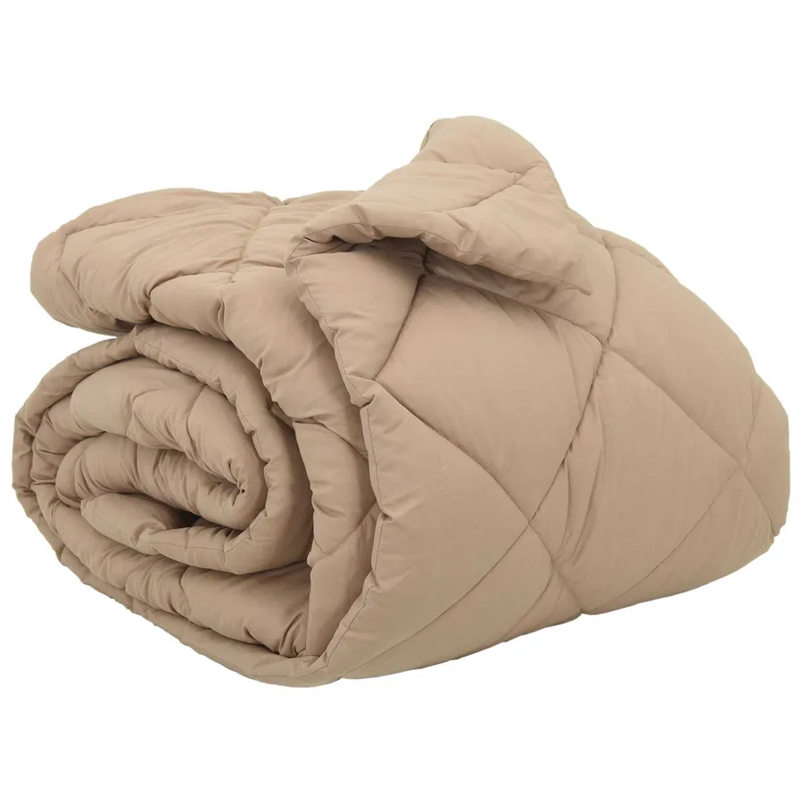Duvet d'hiver Taupe 200 x 200 cm Microfibre - 2