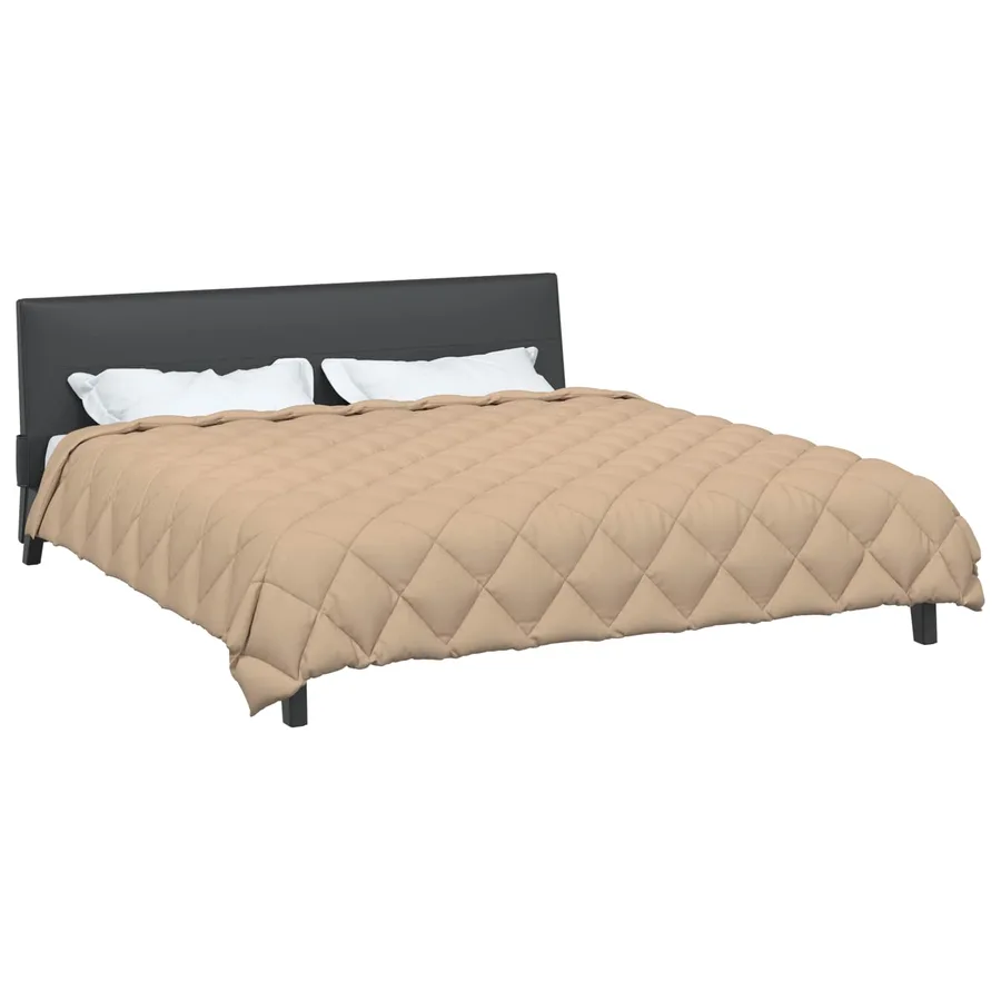 Duvet d'hiver Taupe 200 x 200 cm Microfibre - 3