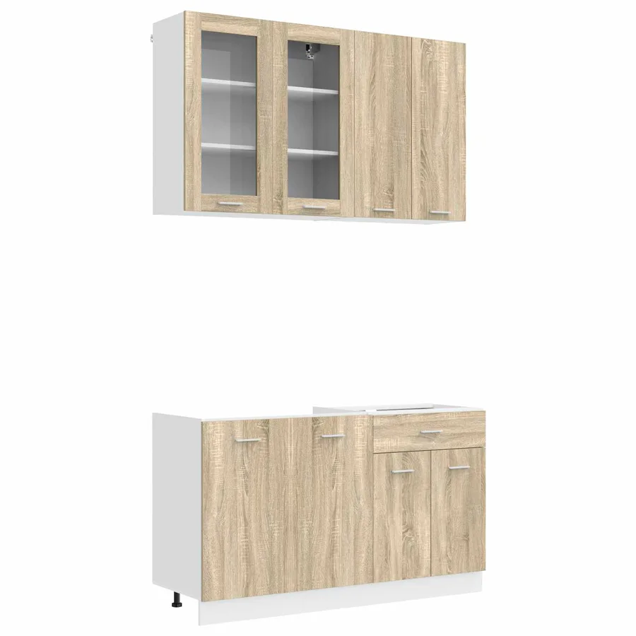 Unité de cuisine LYON 4 pcs Chêne Sonoma Bois d'ingénierie - 2