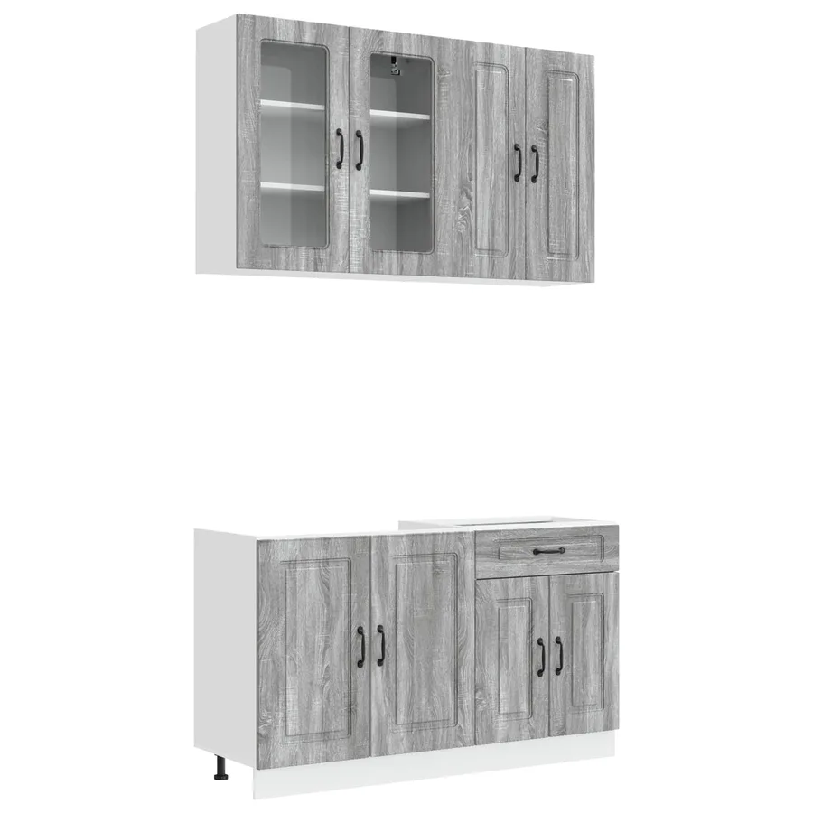 Unité de cuisine KALMAR 4 pcs Sonoma gris Bois d'ingénierie - 2