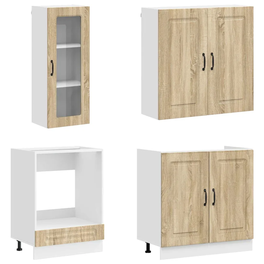 Unité de cuisine KALMAR 8 pcs Chêne Sonoma Bois d'ingénierie - 3