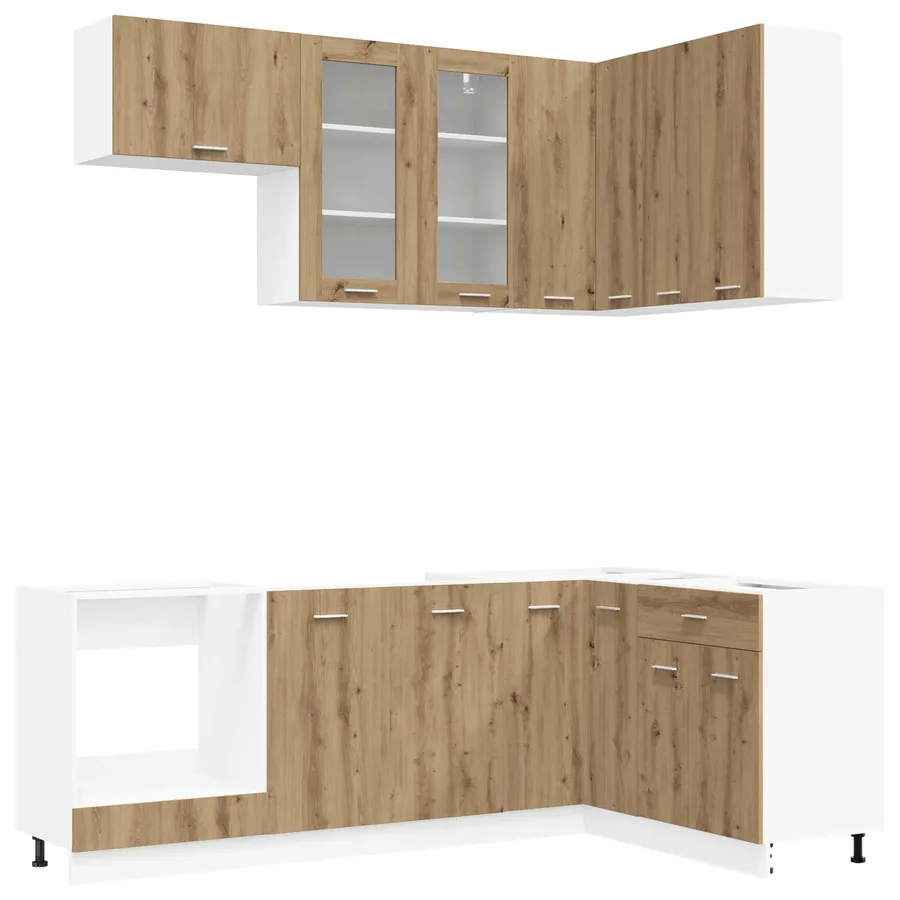 Unité de cuisine LYON 8 pcs Chêne artisanal Bois d'ingénierie - 2