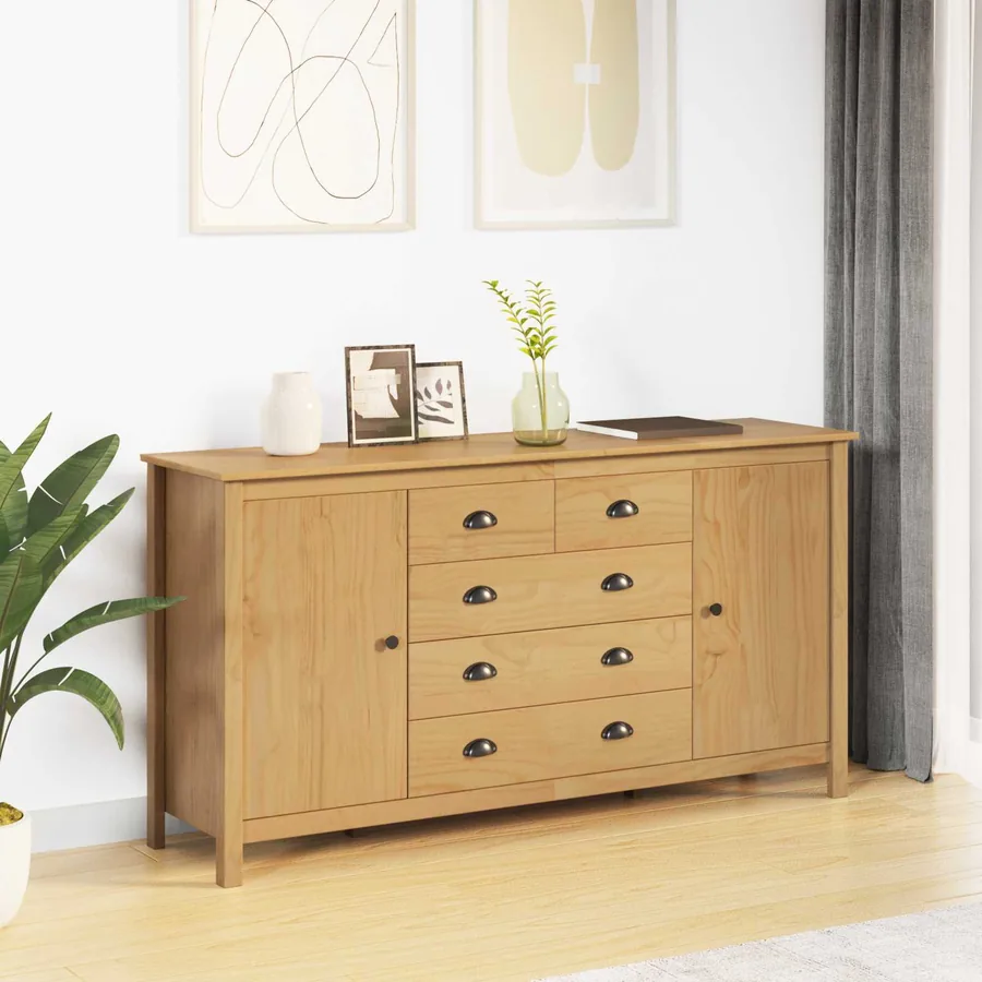 Buffet avec tiroir HILL Marron miel 154 x 40 x 80 cm Pin massif
