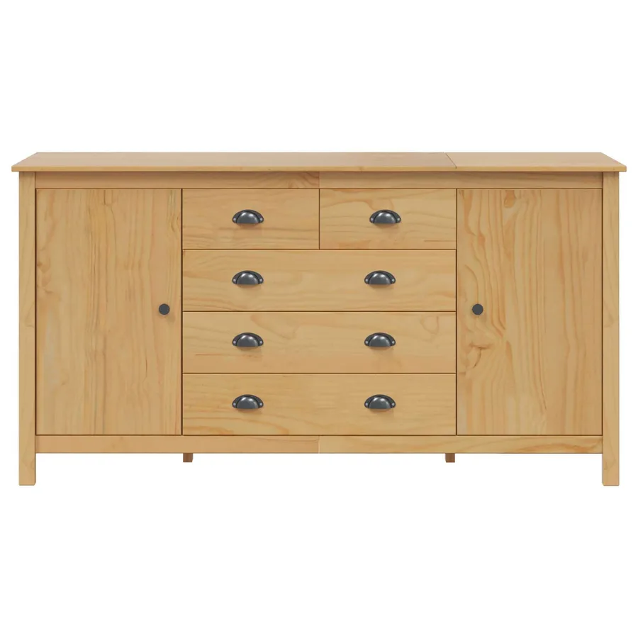Buffet avec tiroir HILL Marron miel 154 x 40 x 80 cm Pin massif - 5