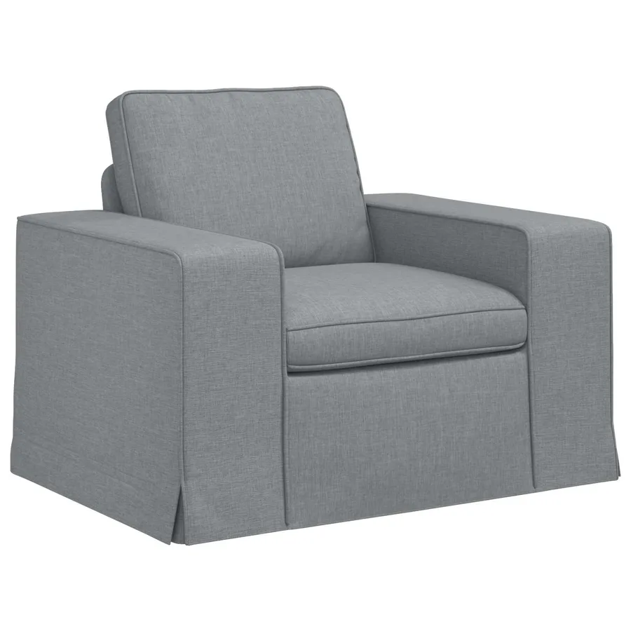 Ensemble de Canapés 2 pcs Gris clair 222 x 80 x 82 cm tissu - 4