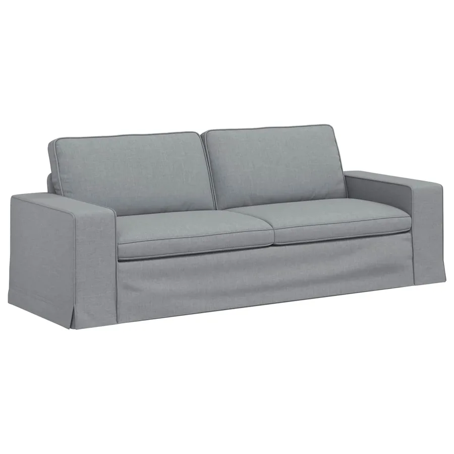 Ensemble de Canapés 2 pcs Gris clair 222 x 80 x 82 cm tissu - 5