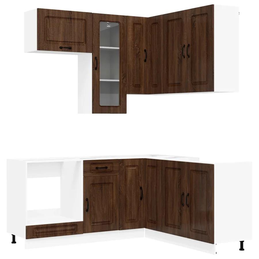 Unité de cuisine KALMAR 8 pcs Chêne brun Bois d'ingénierie - 2