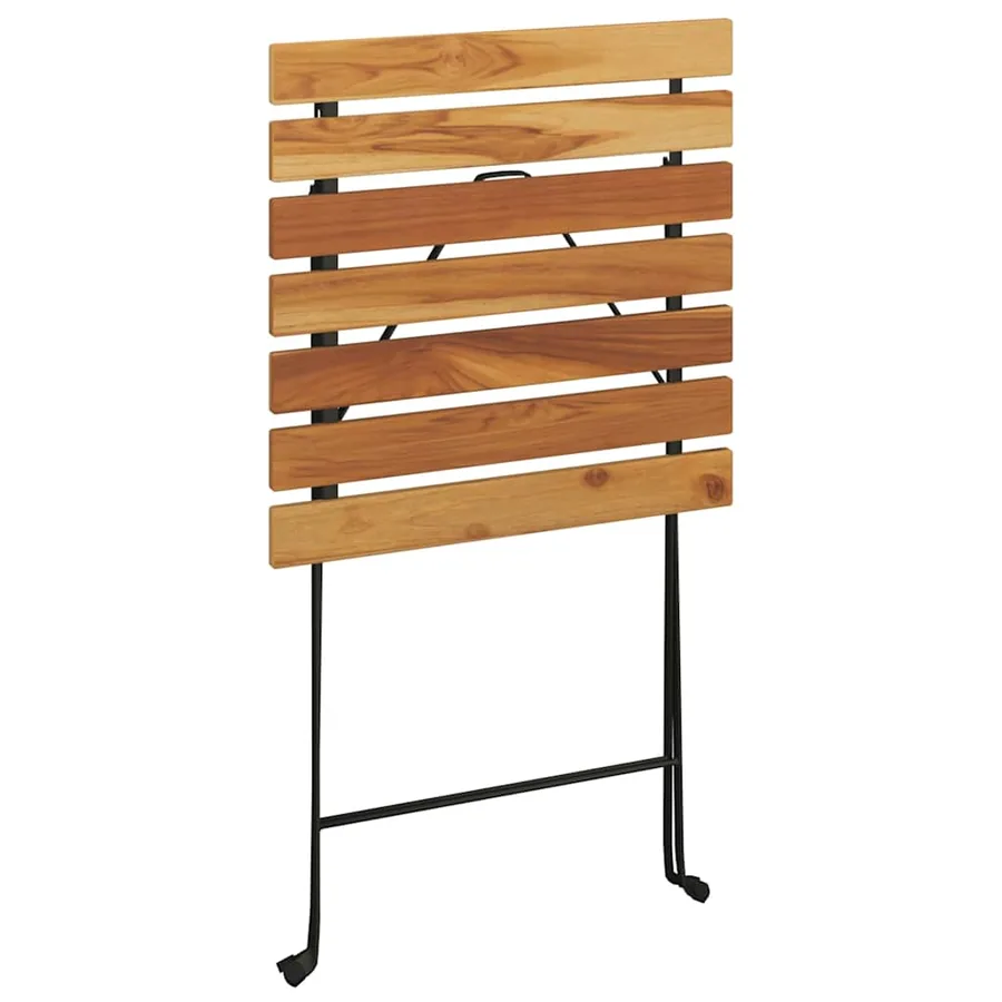 Ensemble de bistro pliable 3 pcs Bois de teck massif et acier - 7