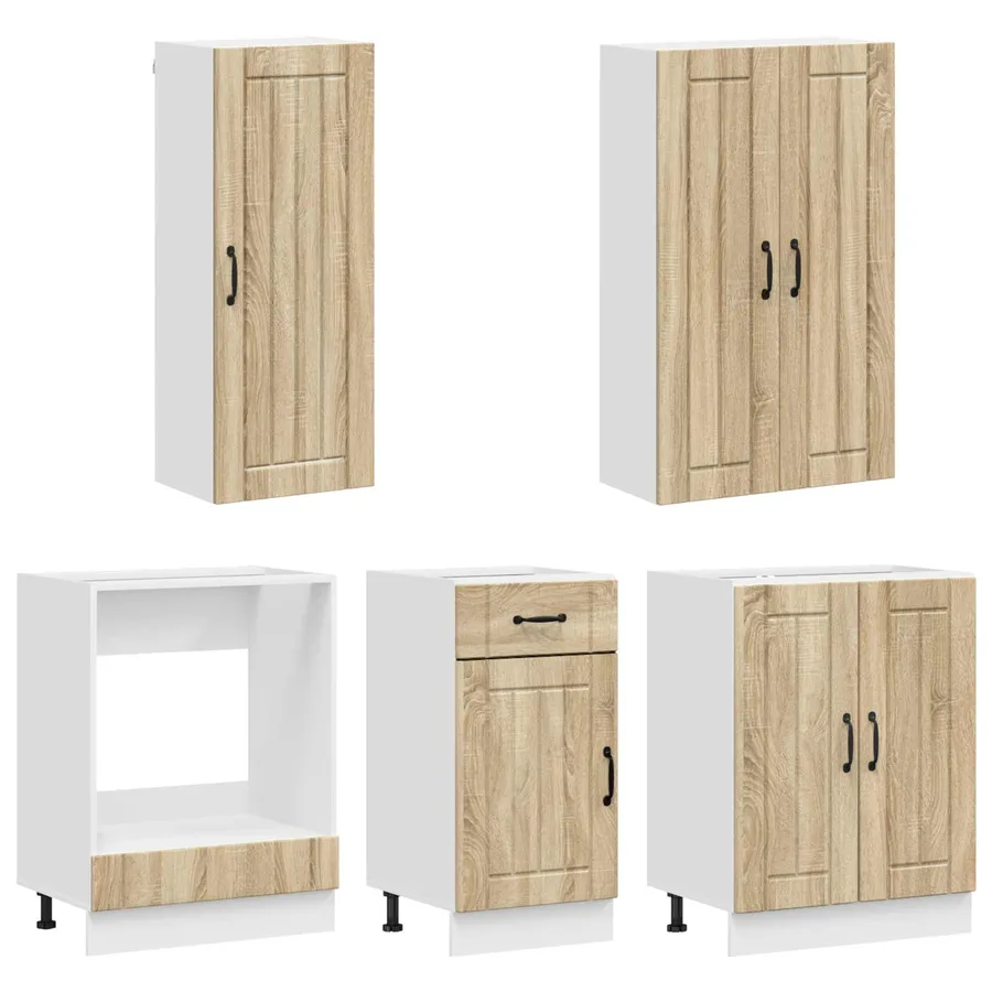 Unité de cuisine LUCCA 5 pcs Chêne Sonoma Bois d'ingénierie - 3
