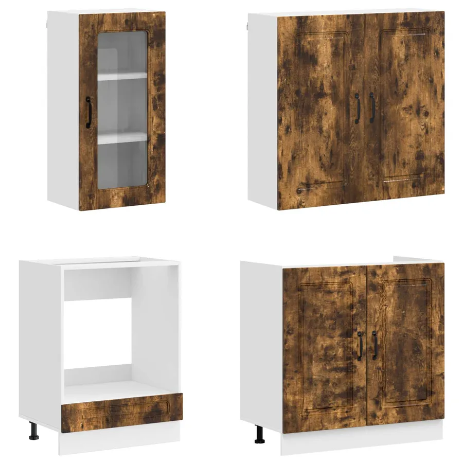 Unité de cuisine KALMAR 8 pcs Chêne fumé Bois d'ingénierie - 3