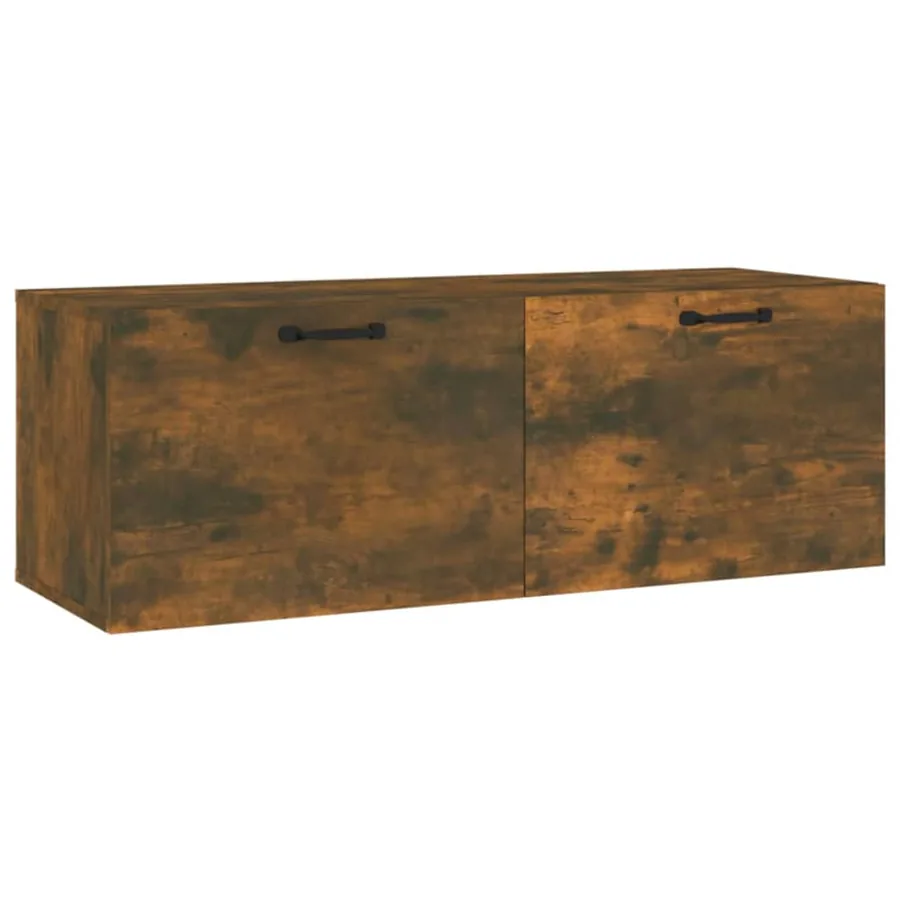 Armoire murale Chêne fumé 100x36,5x35 cm Bois d'ingénierie - 2