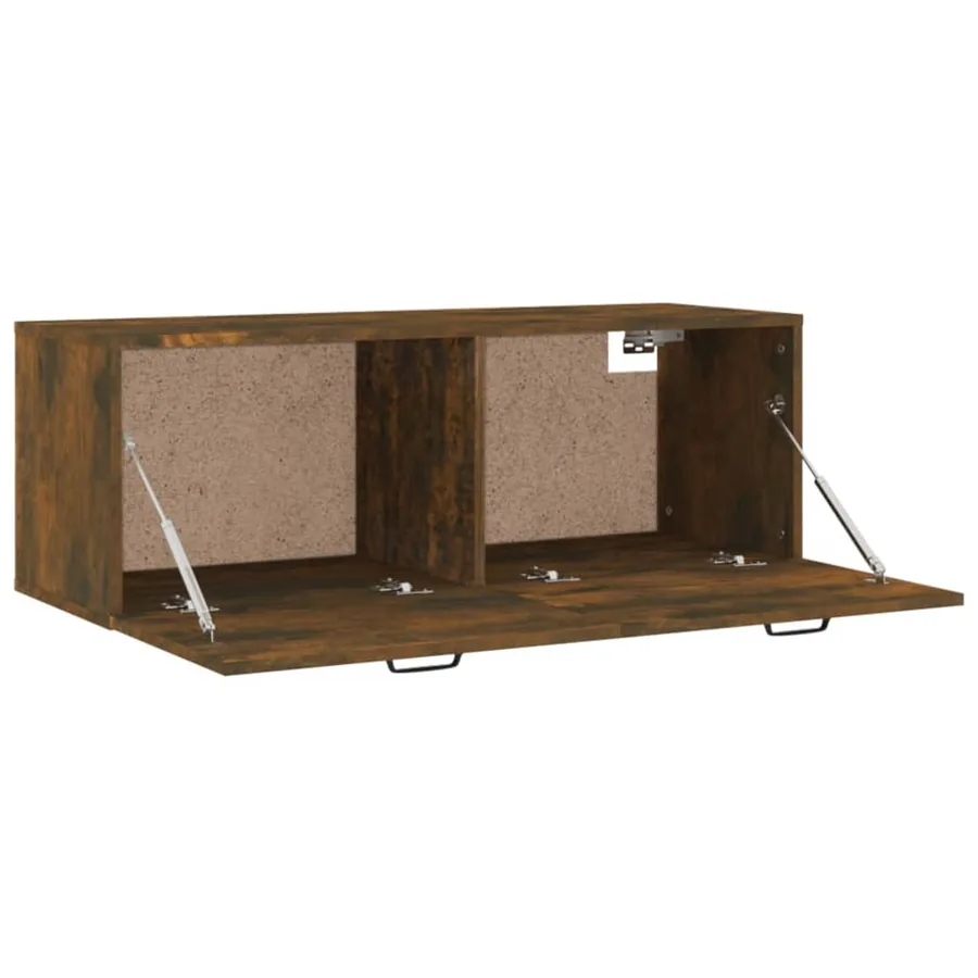 Armoire murale Chêne fumé 100x36,5x35 cm Bois d'ingénierie - 7