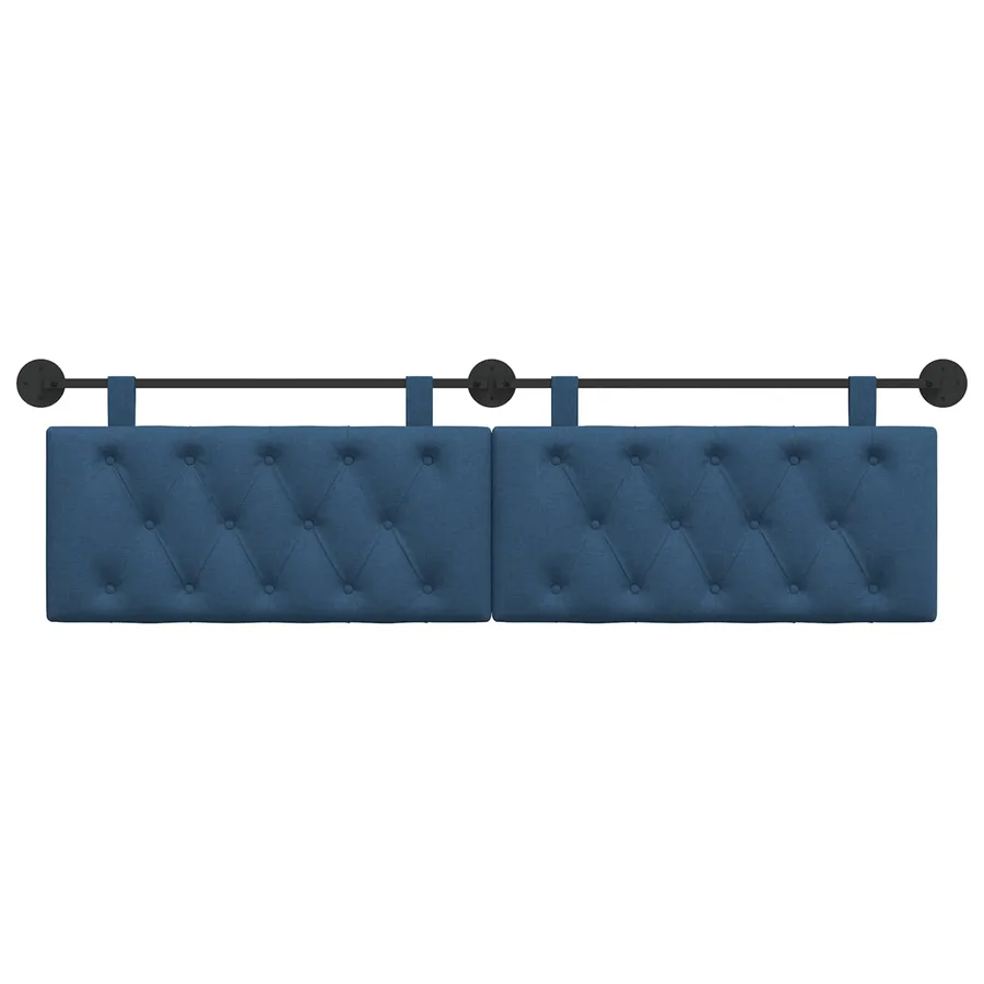 Tête de lit suspendue Bleu Tissu - 5