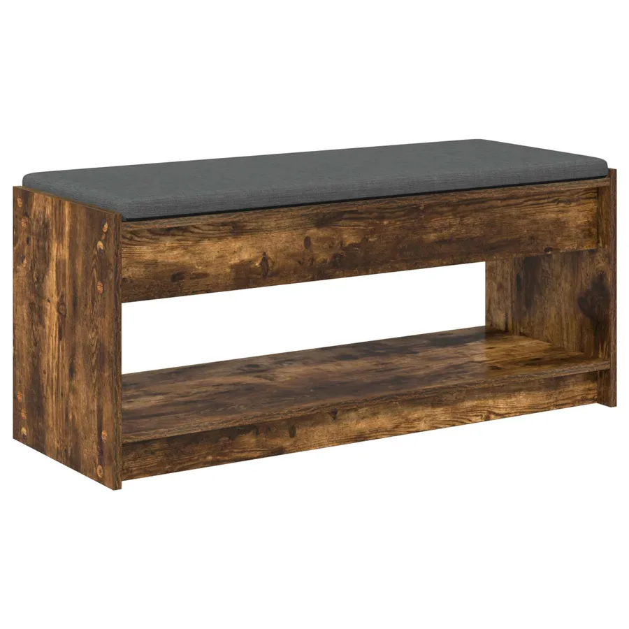 Banc d'entrée avec coussin Chêne Fumé 103 x 38 x 45 cm - 7