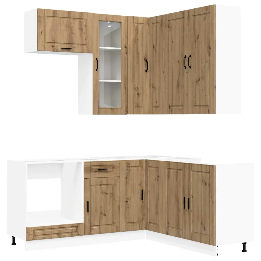 Unité de cuisine PORTO 8 pcs Chêne artisanal Bois d'ingénierie - 2
