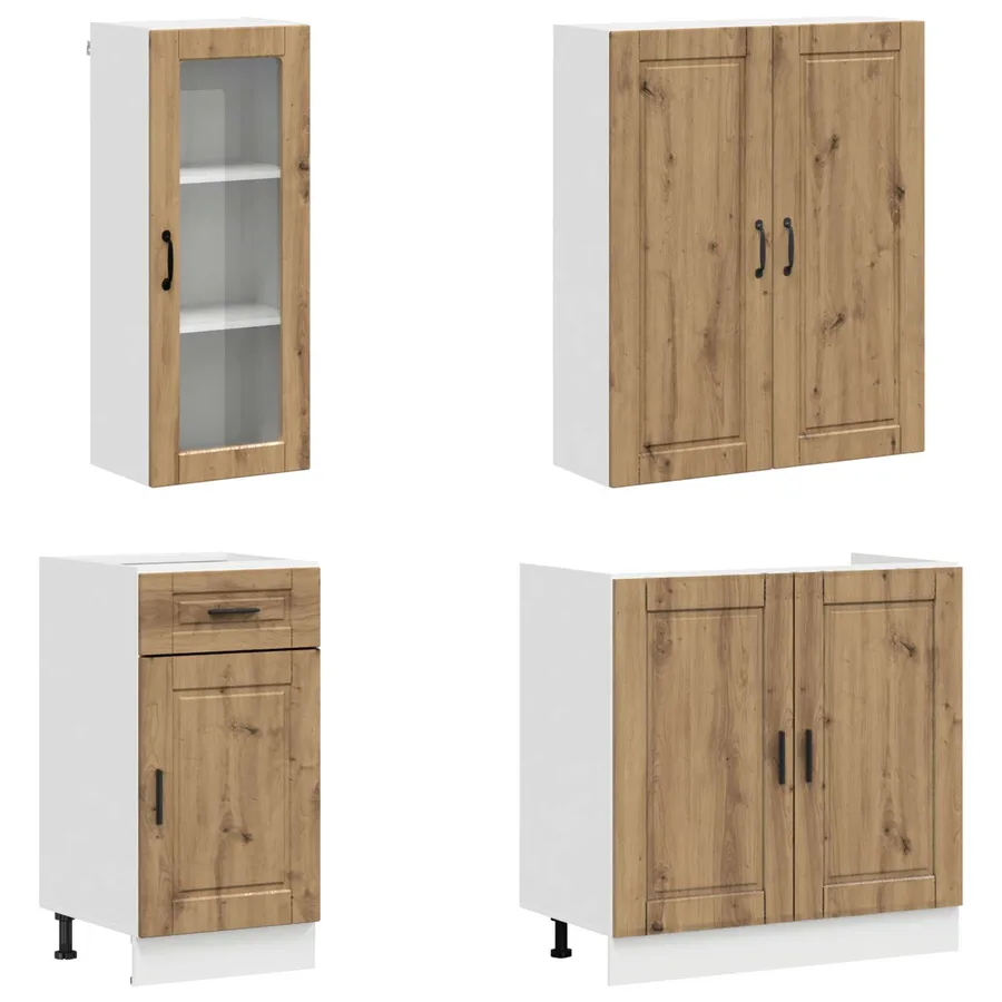Unité de cuisine PORTO 8 pcs Chêne artisanal Bois d'ingénierie - 3