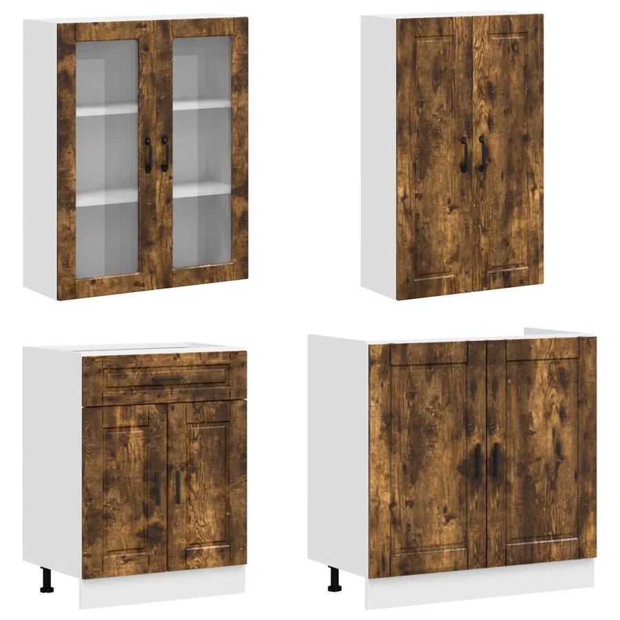 Unité de cuisine PORTO 8 pcs Chêne fumé Bois d'ingénierie - 3