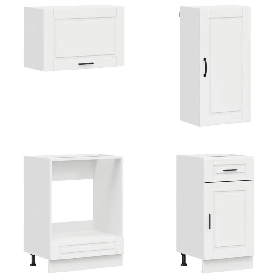 Unité de cuisine PORTO 8 pcs Blanc brillant Bois d'ingénierie - 4