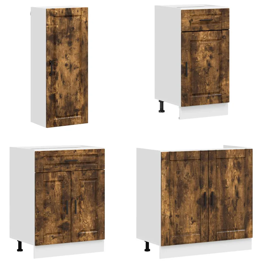 Unité de cuisine PORTO 8 pcs Chêne fumé Bois d'ingénierie - 3