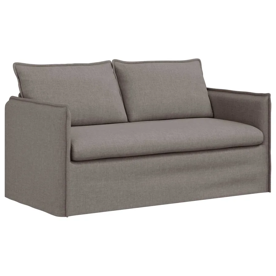Canapé Taupe 156 x 82 x 85 cm tissu - 2
