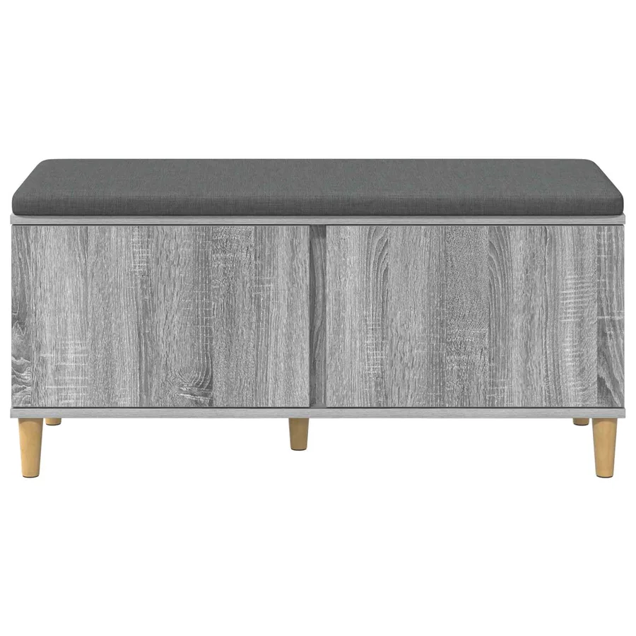 Banc d'entrée avec coussin Gris Sonoma 100 x 38 x 46 cm - 6