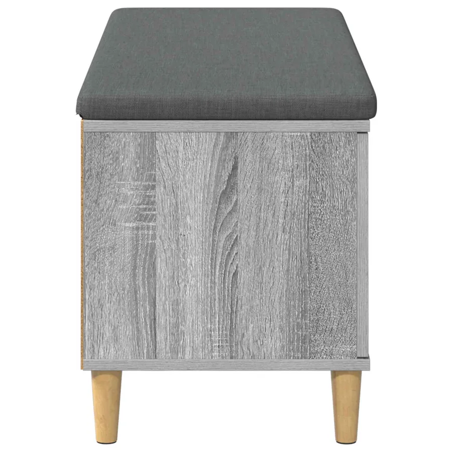 Banc d'entrée avec coussin Gris Sonoma 100 x 38 x 46 cm - 7