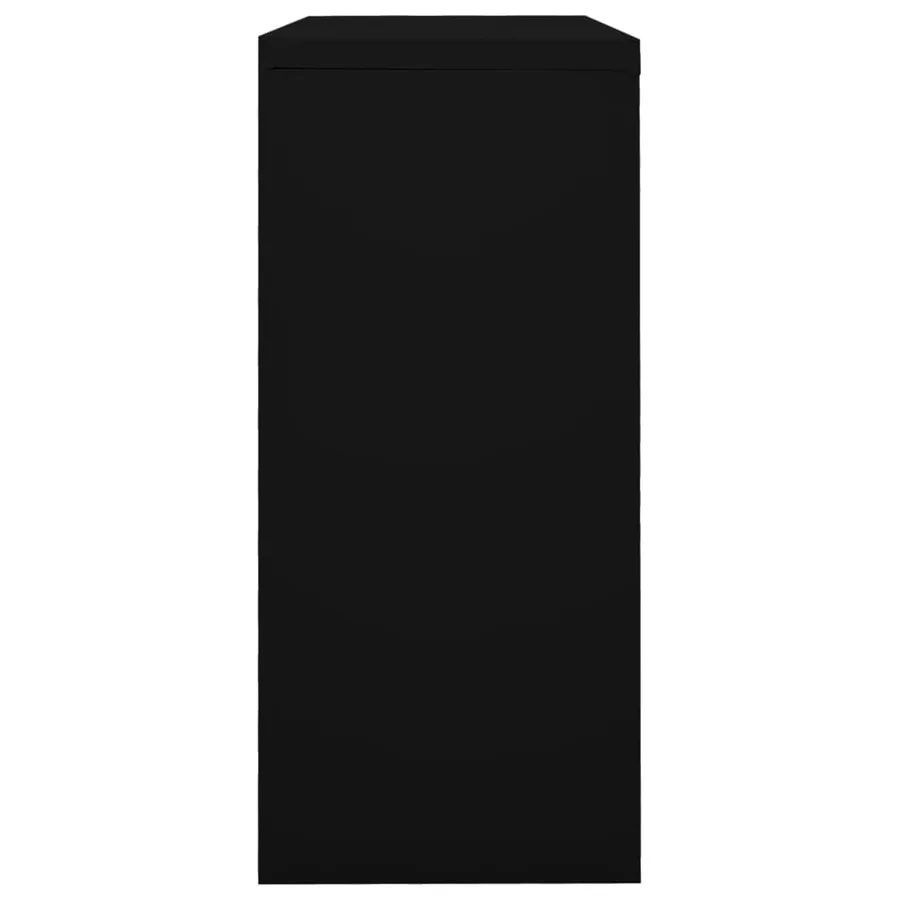 Armoire à portes coulissantes Noir 90x40x90 cm Acier - 3