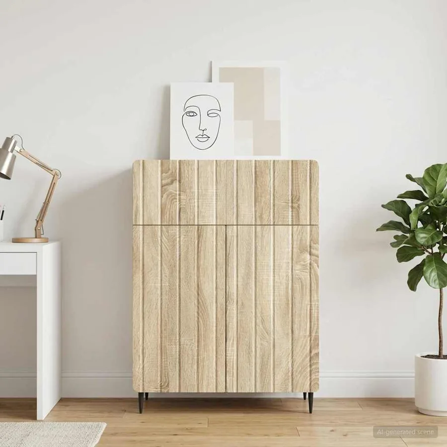 Buffet Chêne Sonoma 66 x 34,5 x 92 cm Bois d'ingénierie - 4