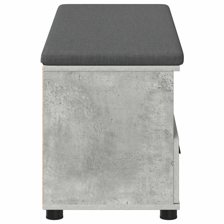 Banc d'entrée avec coussin Gris Béton 100 x 38 x 46 cm - 7