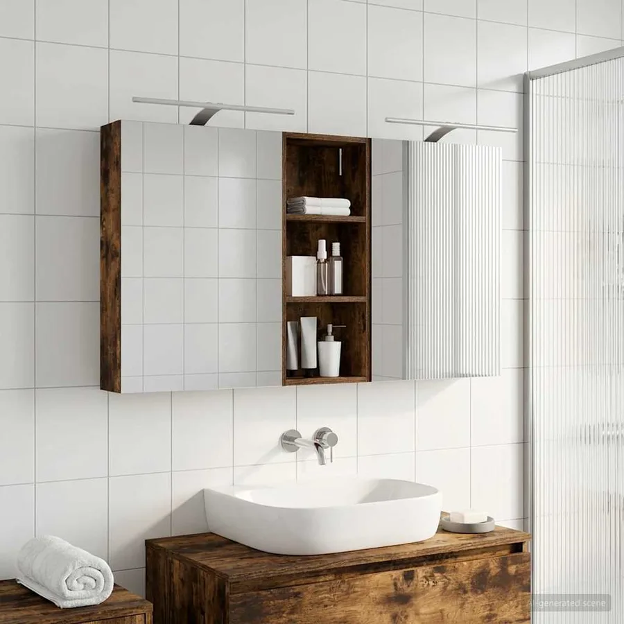 Ensemble de Meubles de Salle de Bain 3 pcs 130 x 14,5 x 70 cm - 4