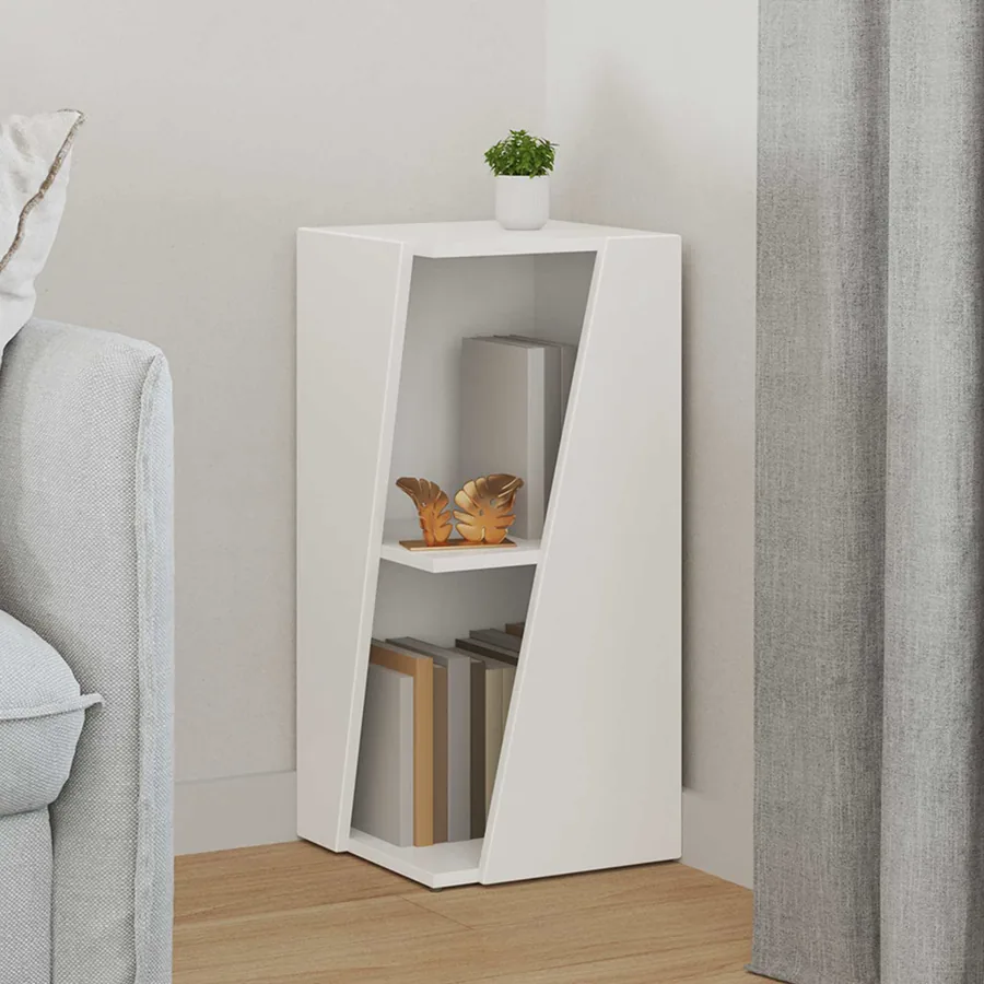 Étagère latérale Blanc 33 x 32 x 70,5 cm Bois d'ingénierie