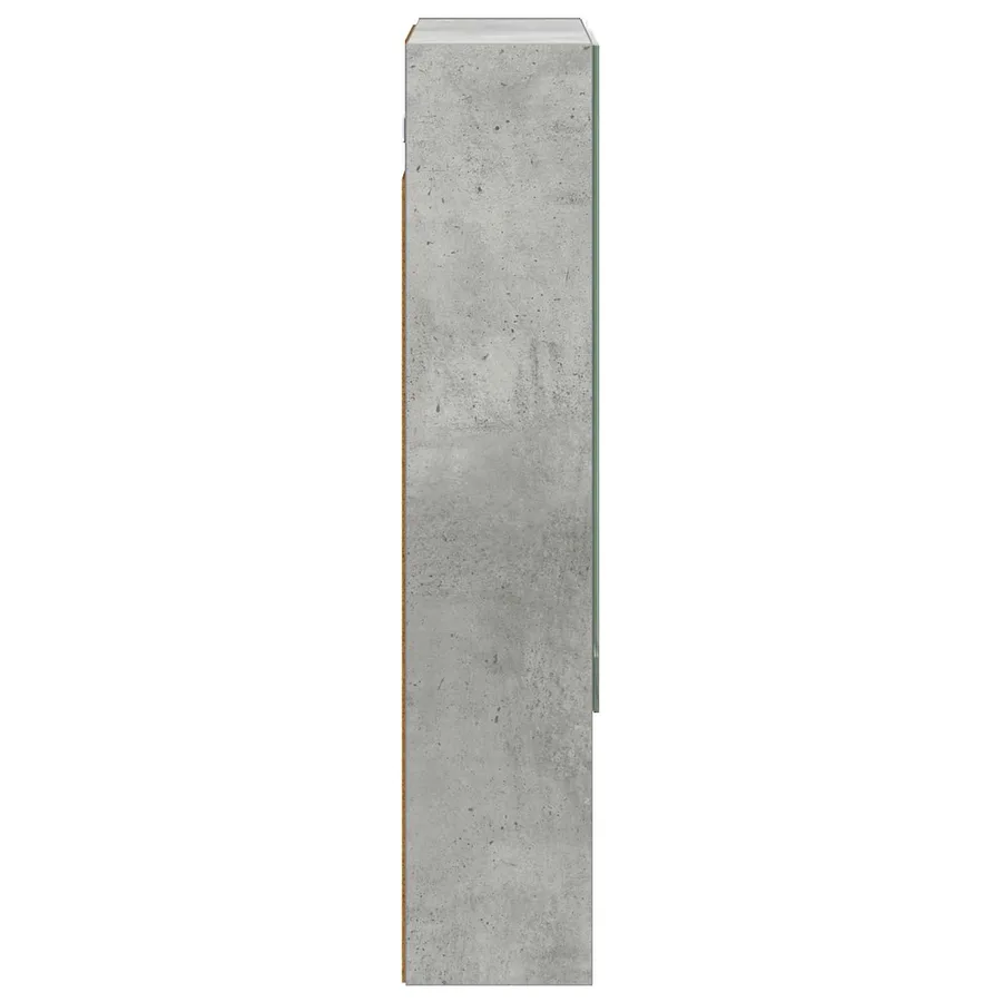 Armoire Miroir de Salle de Bain Gris béton 50 x 14,5 x 70 cm - 7