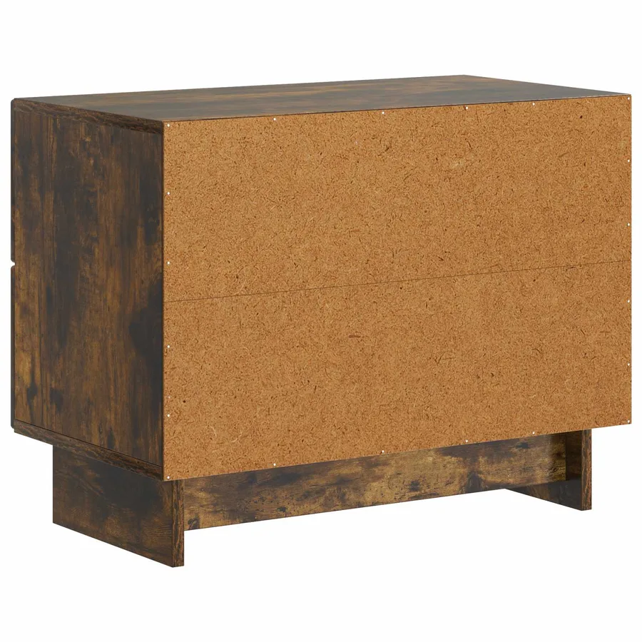 Cabinet de chevet avec tiroir Chêne fumé 62 x 34,5 x 47,5 cm - 7