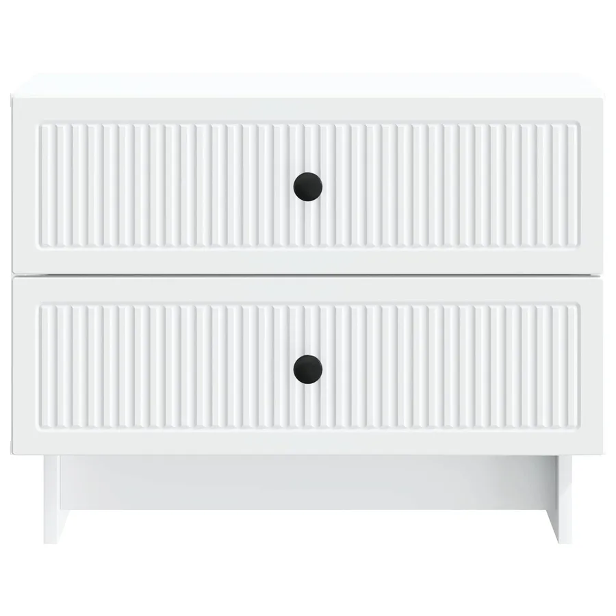 Cabinet de chevet Blanc 62 x 34,5 x 47,5 cm Bois d'ingénierie - 5