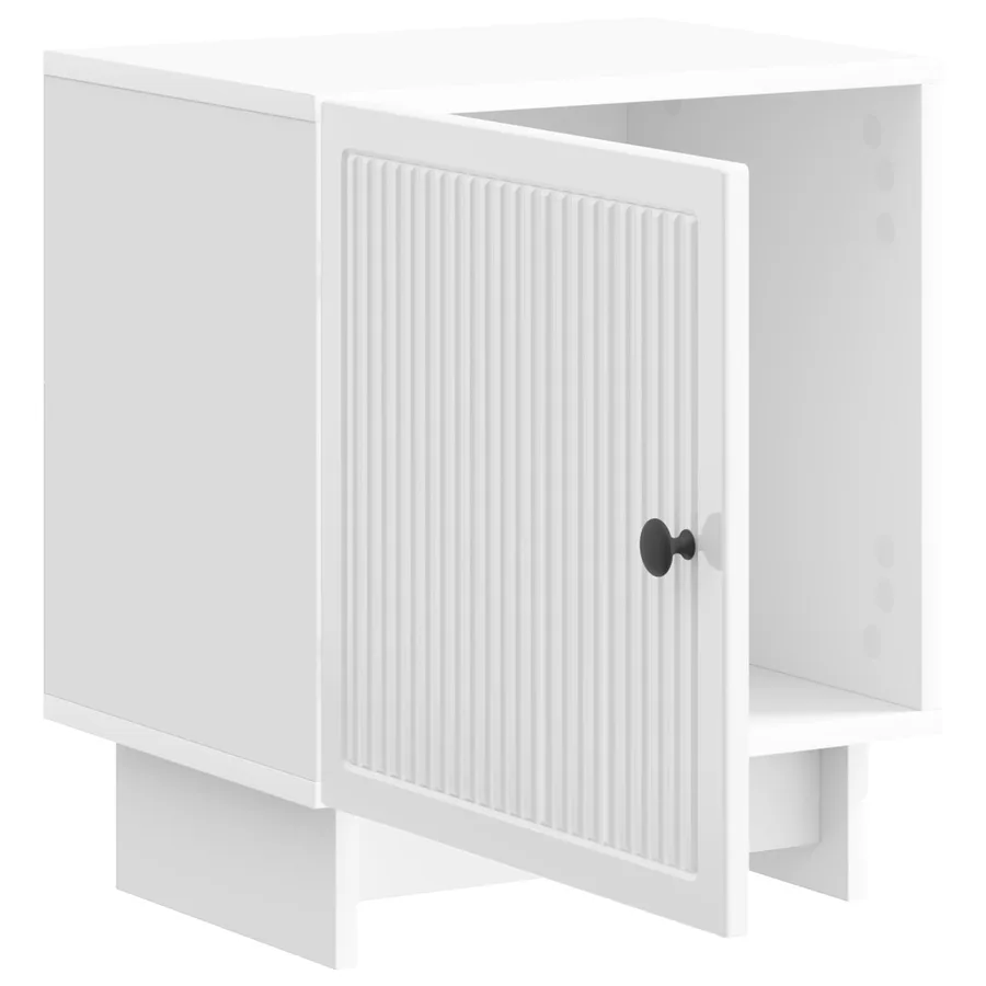 Cabinet de chevet Blanc brillant 43 x 34,5 x 50 cm - 4
