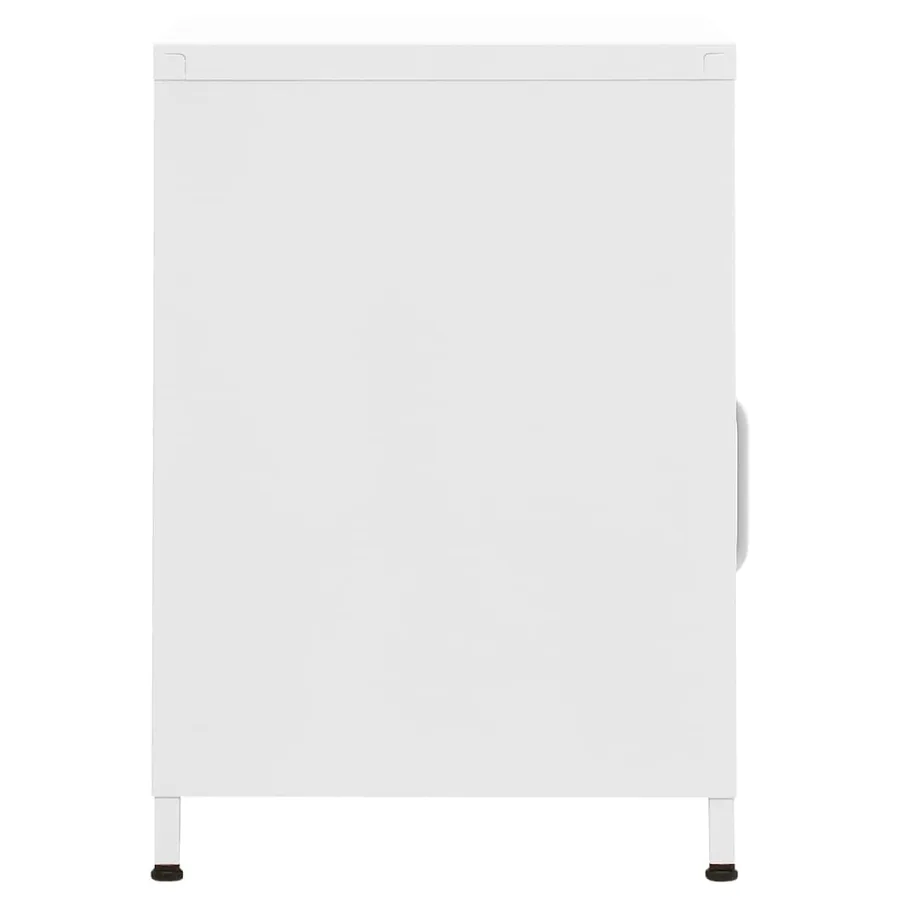 Table de chevet Blanc 35x35x51 cm Acier - 4