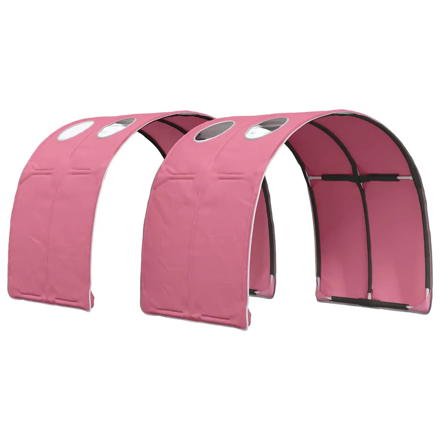 Tunnel de lit 2 pcs Rose 211 x 67,5 x 2 cm Polyester - 2