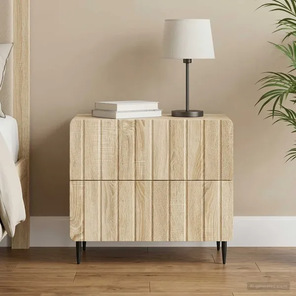 Cabinet de chevet avec tiroir Chêne Sonoma 62 x 34,5 x 49,5 cm