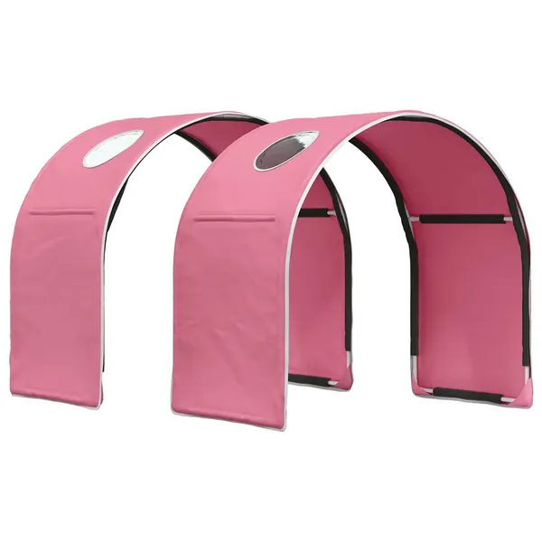 Tunnel de lit 2 pcs Rose 211 x 52,5 x 2 cm Polyester