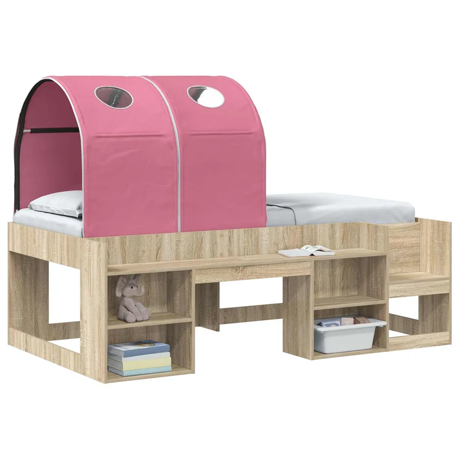 Tunnel de lit 2 pcs Rose 211 x 52,5 x 2 cm Polyester - 2