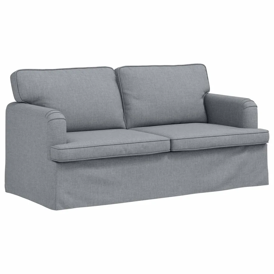 Canapé Gris clair 162 x 80 x 85 cm tissu - 2