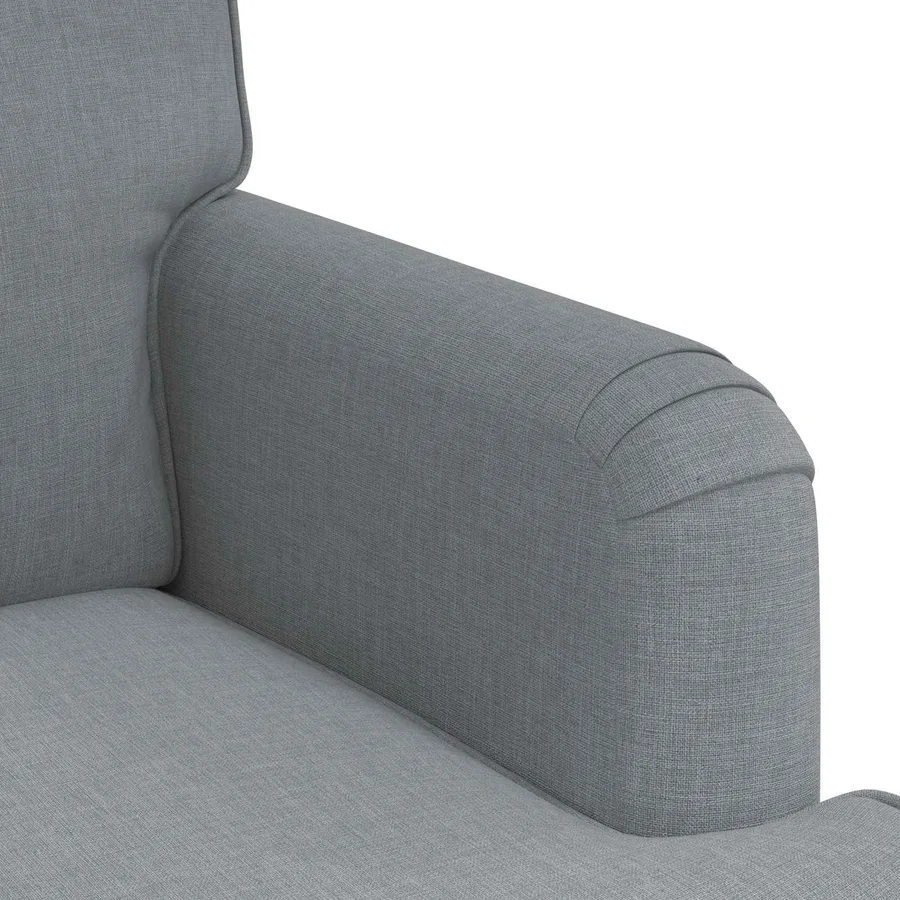 Canapé Gris clair 162 x 80 x 85 cm tissu - 7