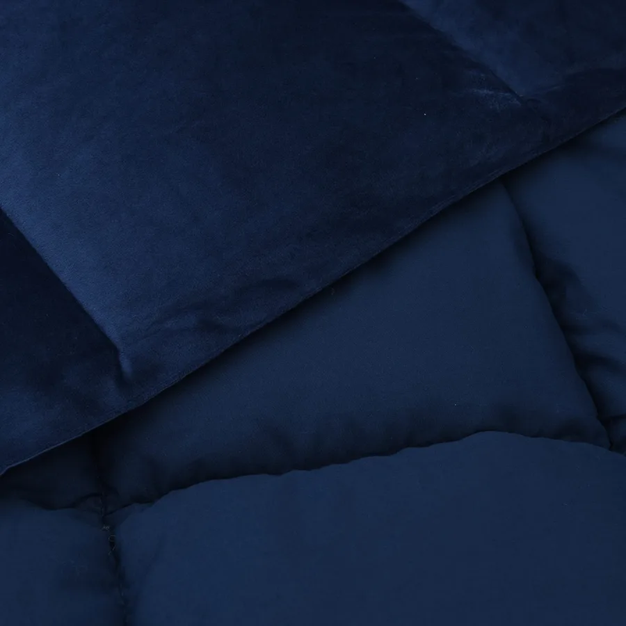 Duvet complet toute l'année Bleu foncé 200 x 220 cm Microfibre - 5