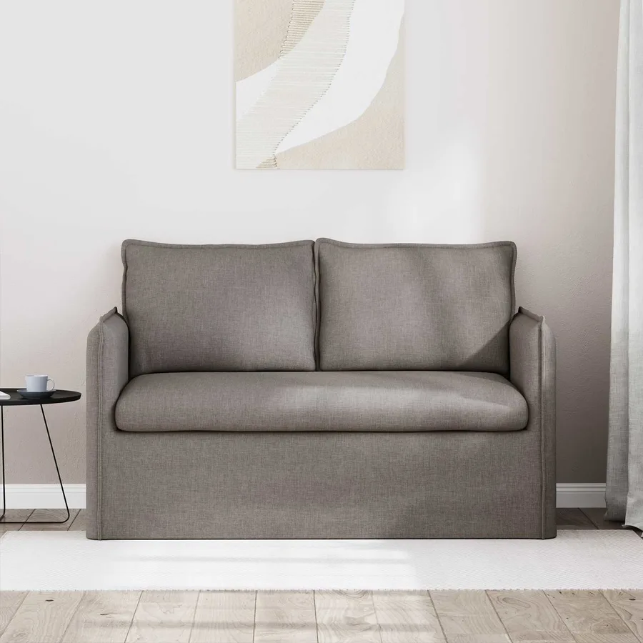 Canapé Taupe 136 x 82 x 85 cm tissu - 3