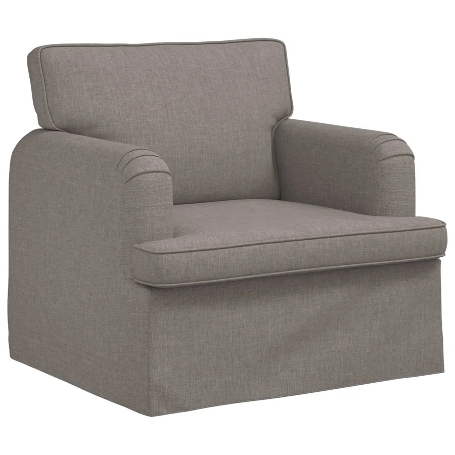 Ensemble de Canapés 2 pcs Taupe 144 x 80 x 85 cm tissu - 4