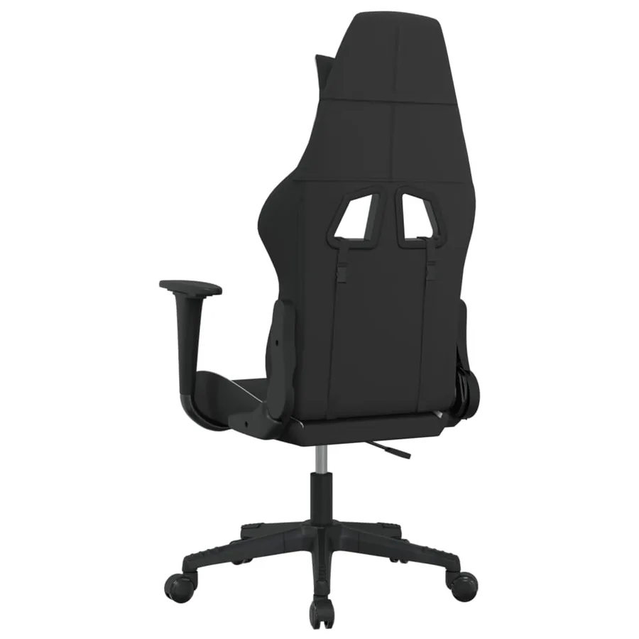 Chaise de jeu de massage Noir et blanc Tissu - 5