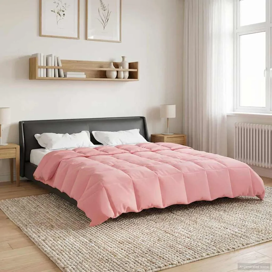 Duvet complet toute l'année Rose 220 x 240 cm Microfibre - 4